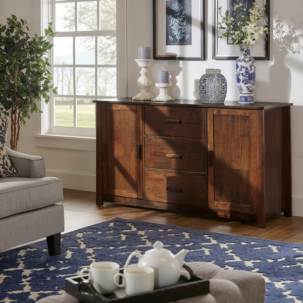 Kingstown Home Zaccai 60" Wide 3 Drawer Sideboard Wayfair